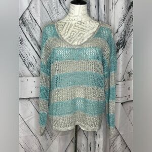 XCVI MIRACLE striped sweater loose knit M